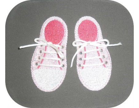 Instant download machine embroidery design  Velcro sneakers