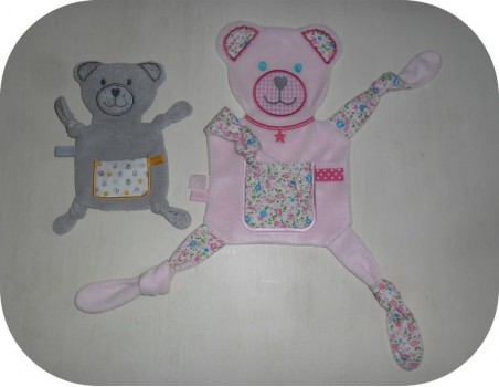 Motif de broderie machine doudou ourson  ITH