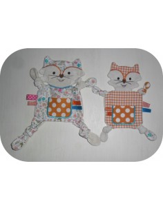 Motif de broderie machine doudou renard  ITH
