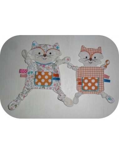 Motif de broderie machine doudou renard  ITH