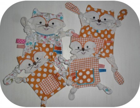 Motif de broderie machine doudou renard  ITH