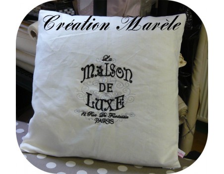 Instant download machine embroidery French Inspired Maison De Luxe Paris