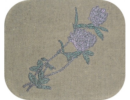 Motif de broderie machine  fleur de trèfle