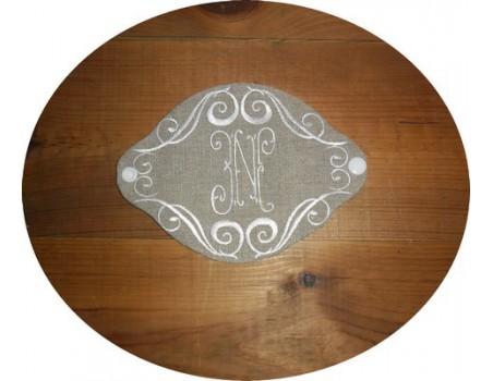 Motif de broderie rond de serviette