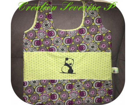 Motif de broderie machine panda