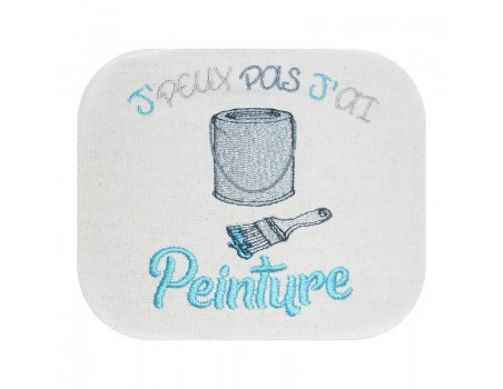 Motif de broderie machine peinture