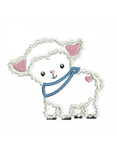 Motif de broderie machine  agneau  appliqué