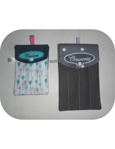 Instant download machine embroidery cutlery box ith