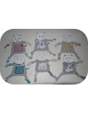 Instant download machine embroidery toy cat the colors of emotions ith
