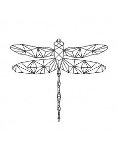 Motif de broderie machine libellule origami