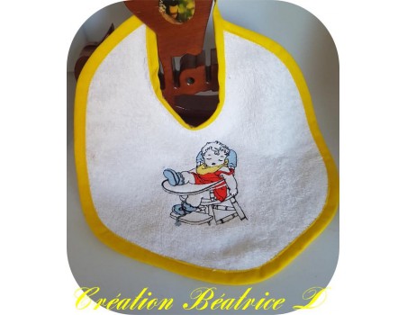 Instant download machine embroidery design vintage boy with calf