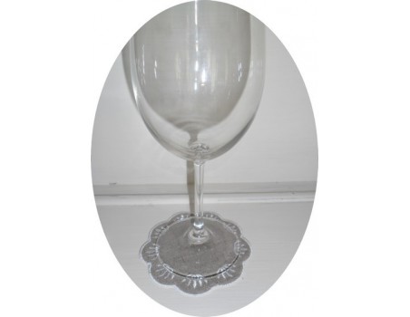 Motif de broderie dessous de verre baroque