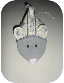 Instant download machine embroidery zip purse mouse ith