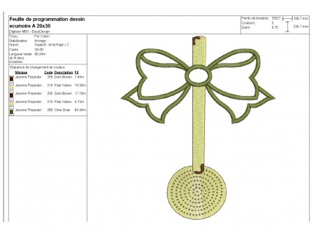 Instant download machine embroidery enamelled skimmer
