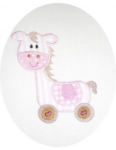 Motif de broderie  appliqué girafe