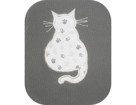 Instant download machine embroidery cat attitude