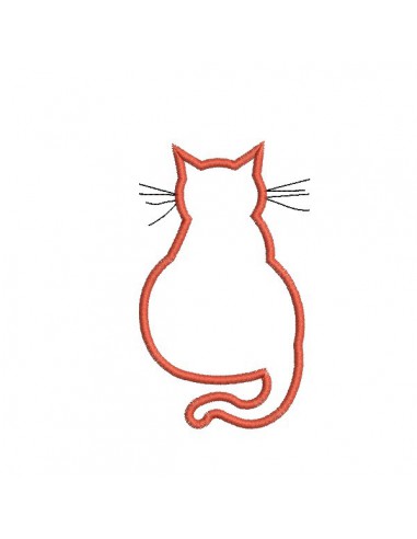 Instant download machine embroidery cat attitude