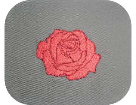 Motif de broderie machine rose