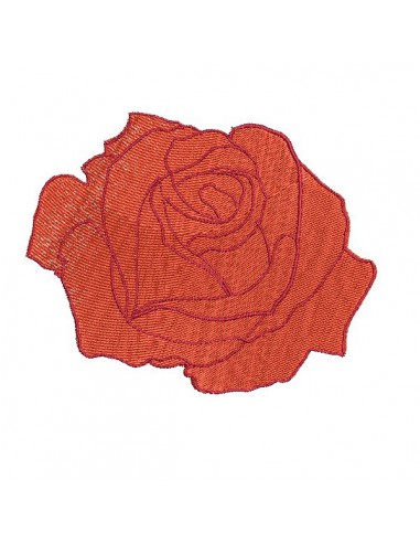 Motif de broderie machine rose