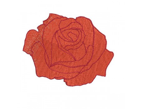 Motif de broderie machine rose