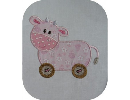 Motif de broderie  appliqué vache