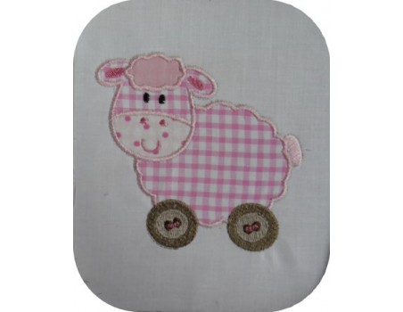 Motif de broderie  appliqué mouton