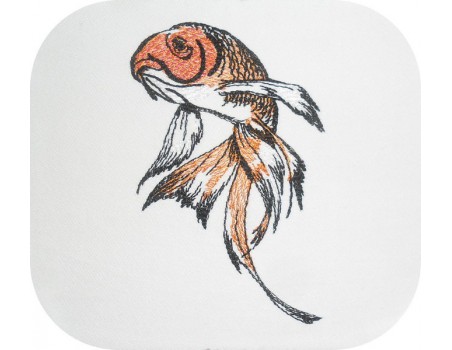 Instant download machine embroidery mylar japanese fish