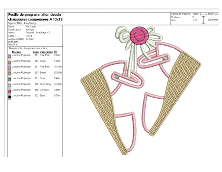 Instant download machine embroidery design applique high heeled shoe