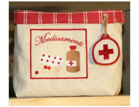 Motif de broderie médicaments