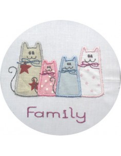 Motif de broderie chats