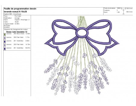 Instant download machine embroidery lavander