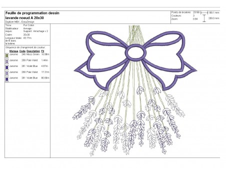 Instant download machine embroidery lavander