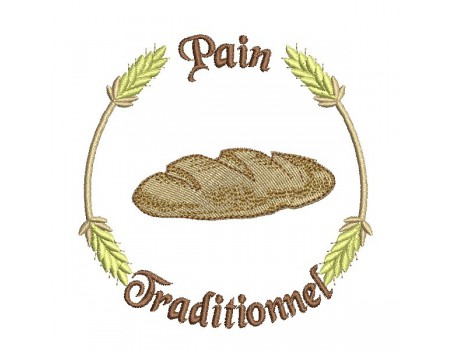 Motif de broderie machine  pain traditionnel