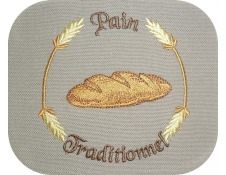 Motif de broderie machine  pain traditionnel