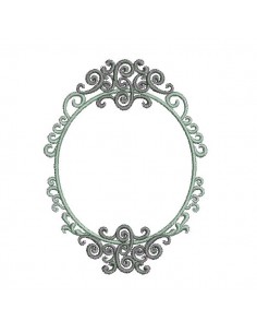 Motif de broderie machine cadre romance