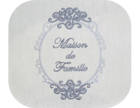 Embroidery design wedding frame