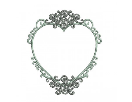 Embroidery design oval frame