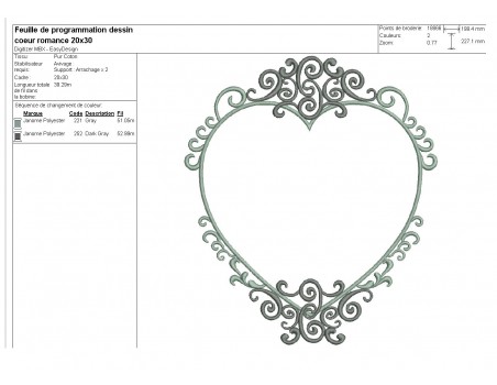 Embroidery design oval frame