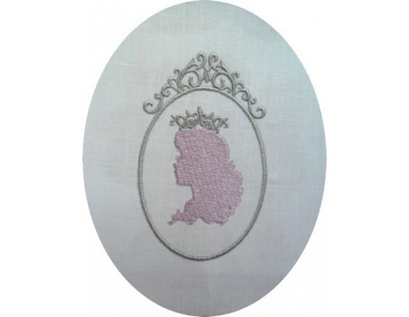 motif de broderie camée princesse