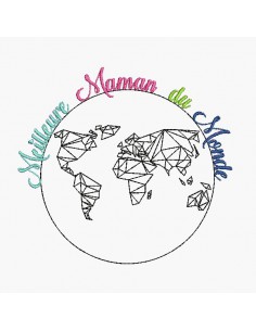 Motif de broderie  maman du monde