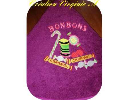 Motif de broderie machine bonbons 