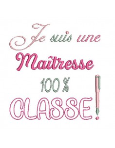 Motif de broderie  maîtresse classe