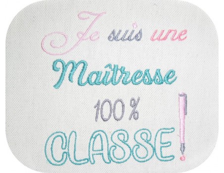 Motif de broderie  maîtresse classe