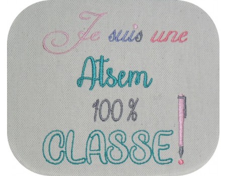 Motif de broderie  atsem classe