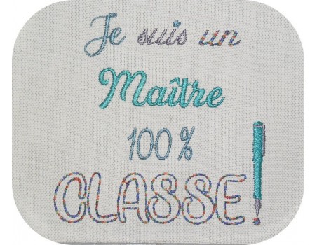 Embroidery design super teacher