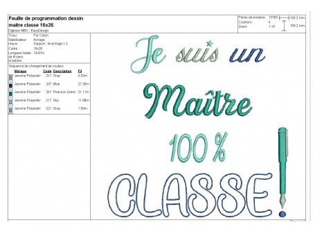 Motif de broderie  maître classe