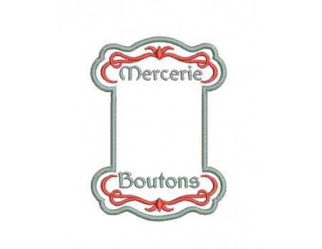 Motif de broderie cartonnette mercerie bouton