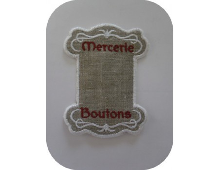 Motif de broderie cartonnette mercerie bouton