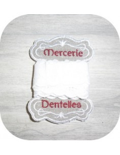 Motif de broderie cartonnette mercerie dentelle