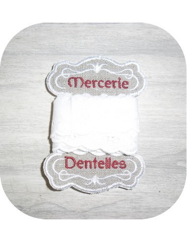 Motif de broderie cartonnette mercerie dentelle